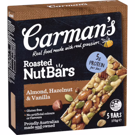 CARMAN'S NUT BARS ALMOND, HAZELNUT & VANILLA