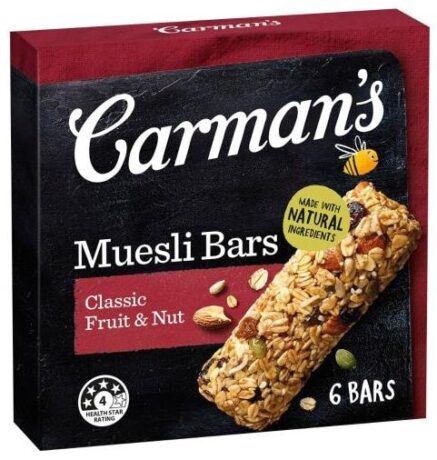 CARMAN'S MUESLI BARS CLASSIC FRUIT & NUT
