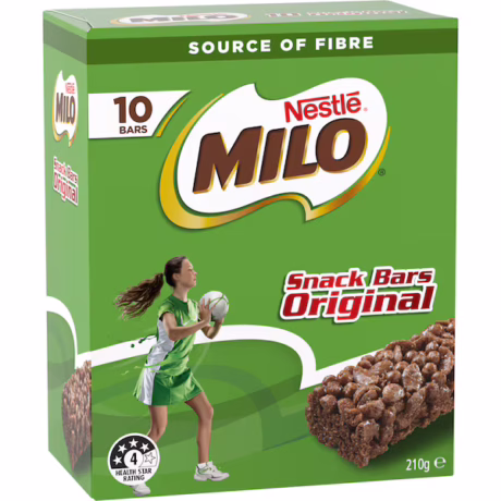 MILO ORIGINAL BARS SCHOOL LUNCHBOX SNACKS