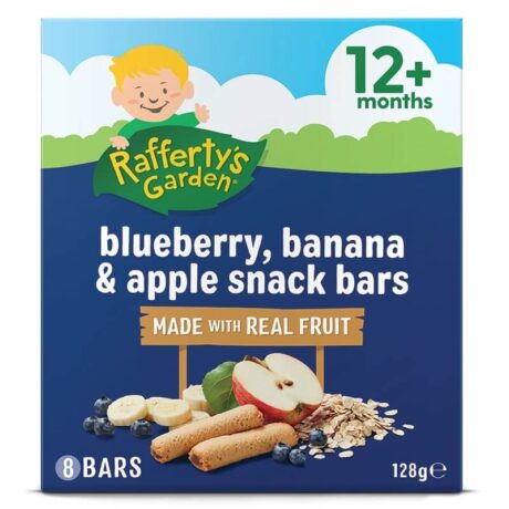 RAFFERTY'S GARDEN BABY FOOD BLUEBERRY, BANANA & APPLE SNACK BARS